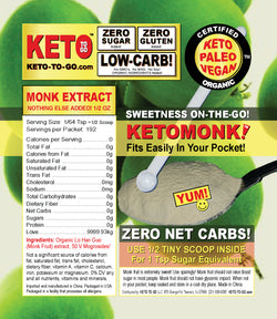 KETO MONK ON-THE-GO Sweetener POUCH with Scoop!