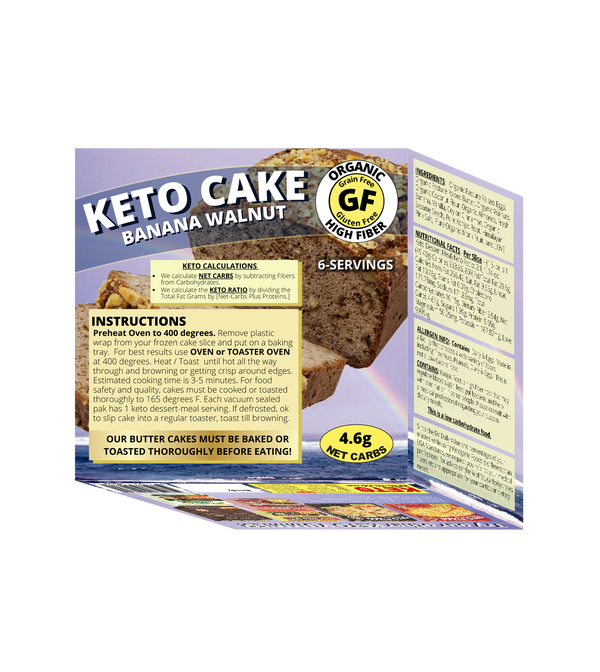 Keto Banana Walnut Cake (6 Servings)