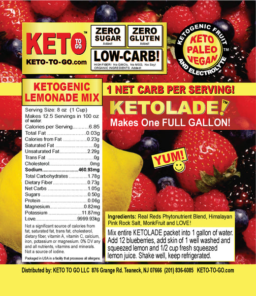 KETOLADE! Electrolyte Phyto-Nutrient POUCH! | Keto-To-Go