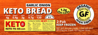 Keto Bread - Garlic Onion - 24 Sandwich-Paks (2 Slices in each) - NO BOX!