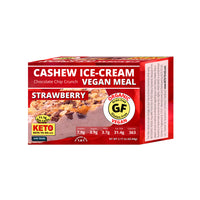 CASHEW ICE CREAM - VEGAN KETO MEAL BAR - Strawberry - 6-Pak