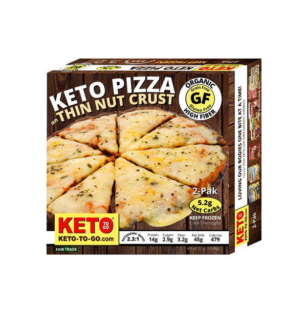 Nut Crust KETO PIZZA - 12 Pizzas (Single Servings) in 6 Boxes of 2 each